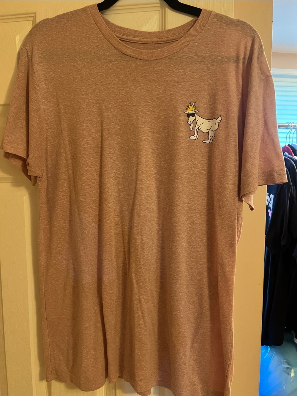 Men's Short Sleeve Graphic Tee in Mauve - Unbranded